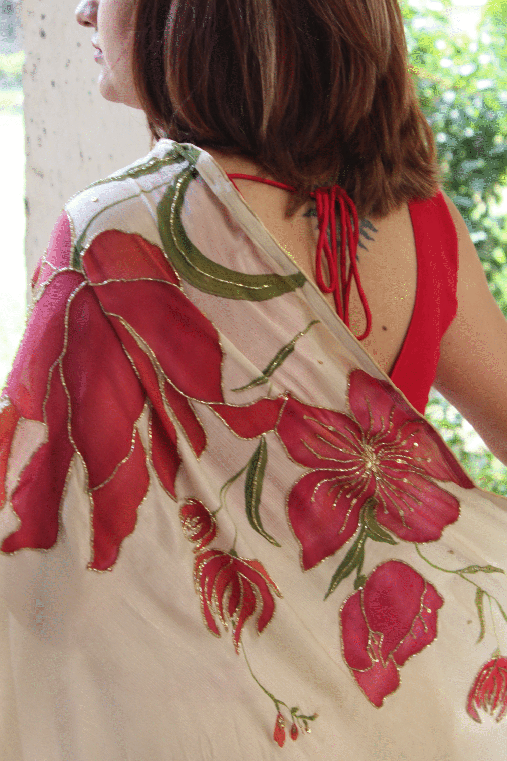 The SUMMER BLOOMS SAREE - Image 3