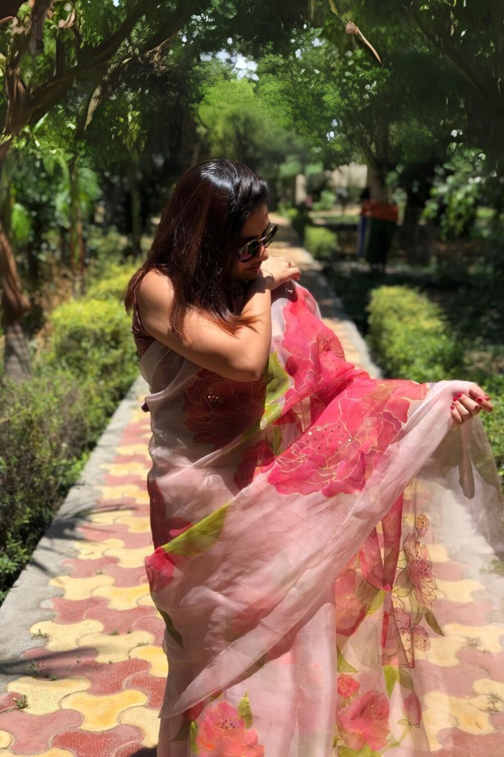 DARLING PEONIES SAREE (FULL)