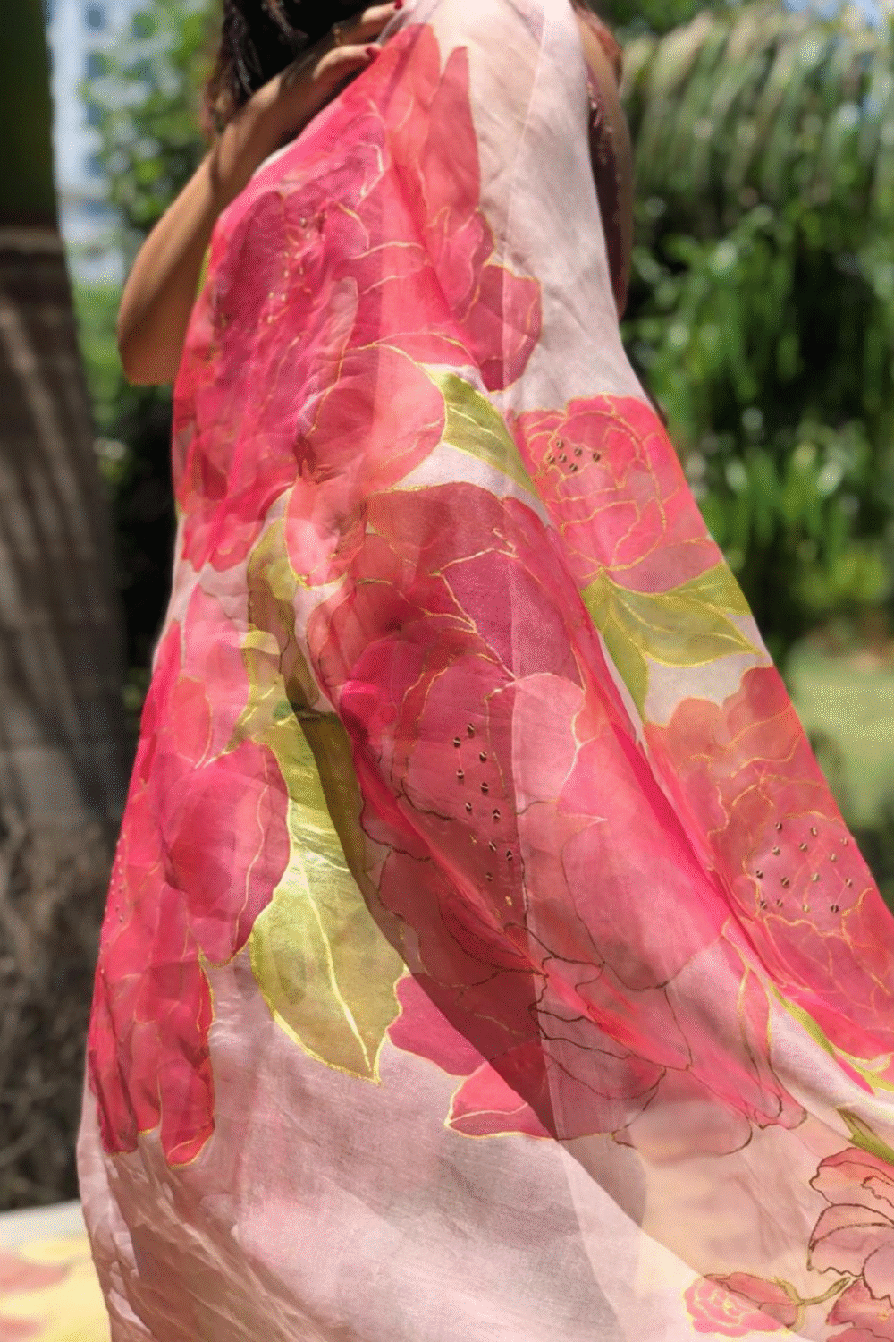DARLING PEONIES SAREE (FULL) - Image 3