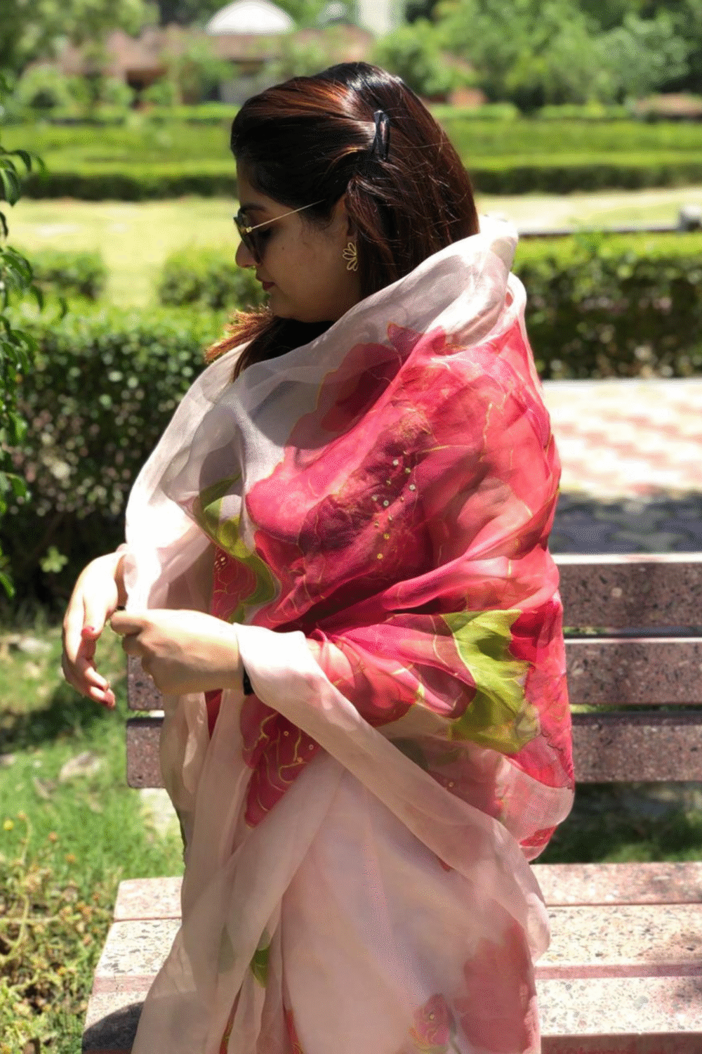 DARLING PEONIES SAREE (FULL) - Image 2