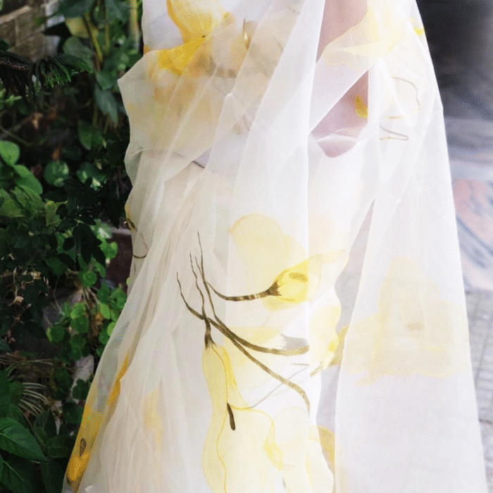 THE YELLOW CALLA SAREE