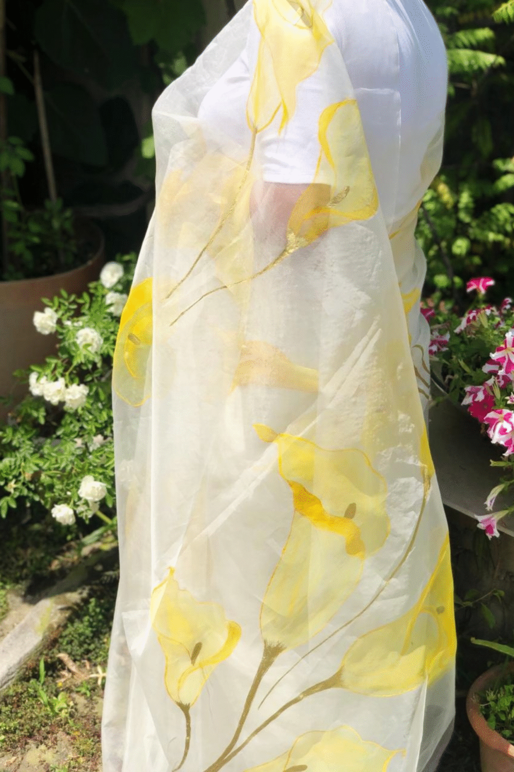 THE YELLOW CALLA SAREE - Image 3