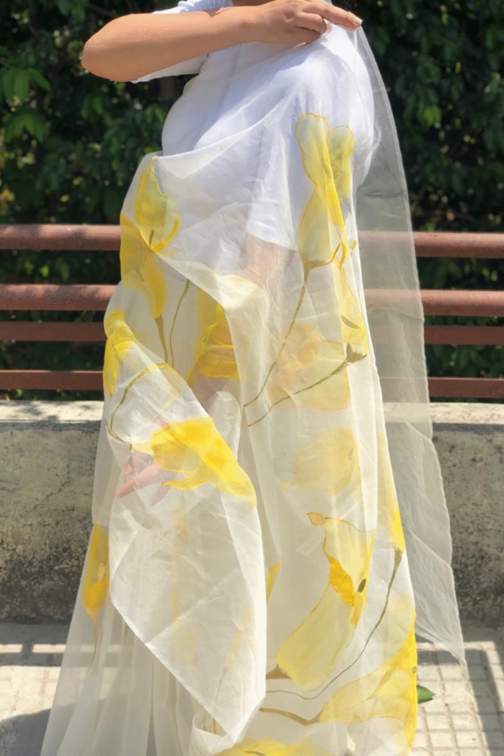 THE YELLOW CALLA SAREE - Image 4